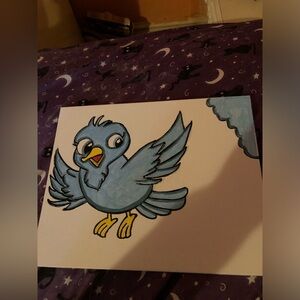 Blue Bird Canvas Art for Pet Lovers